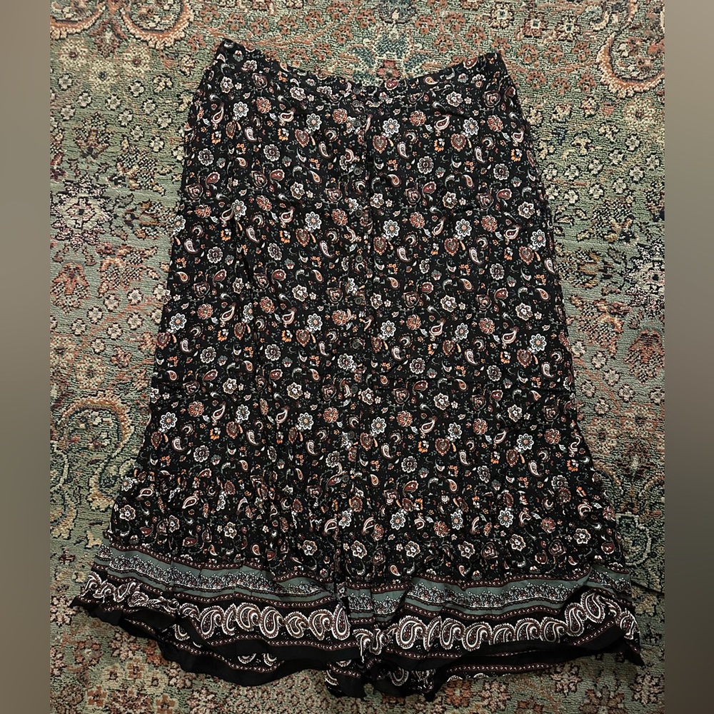 Boho paisley maxi skirt